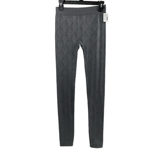 Maurice Leggings Womens Medium Gray Print Knit Stretch NWT